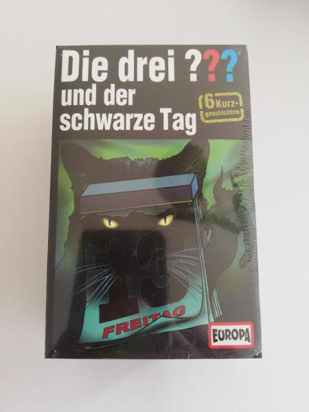 Die Drei Fragezeichen und der schwarze Tag 1-3 Schwarz mit Weißen Druck 8898546715 4/1-3 Europa Originalverpackt